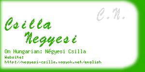 csilla negyesi business card