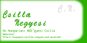 csilla negyesi business card